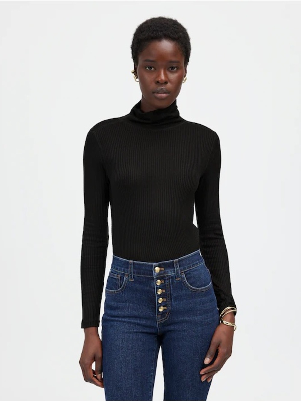 Madewell Ribbed Turtleneck Long-Sleeve